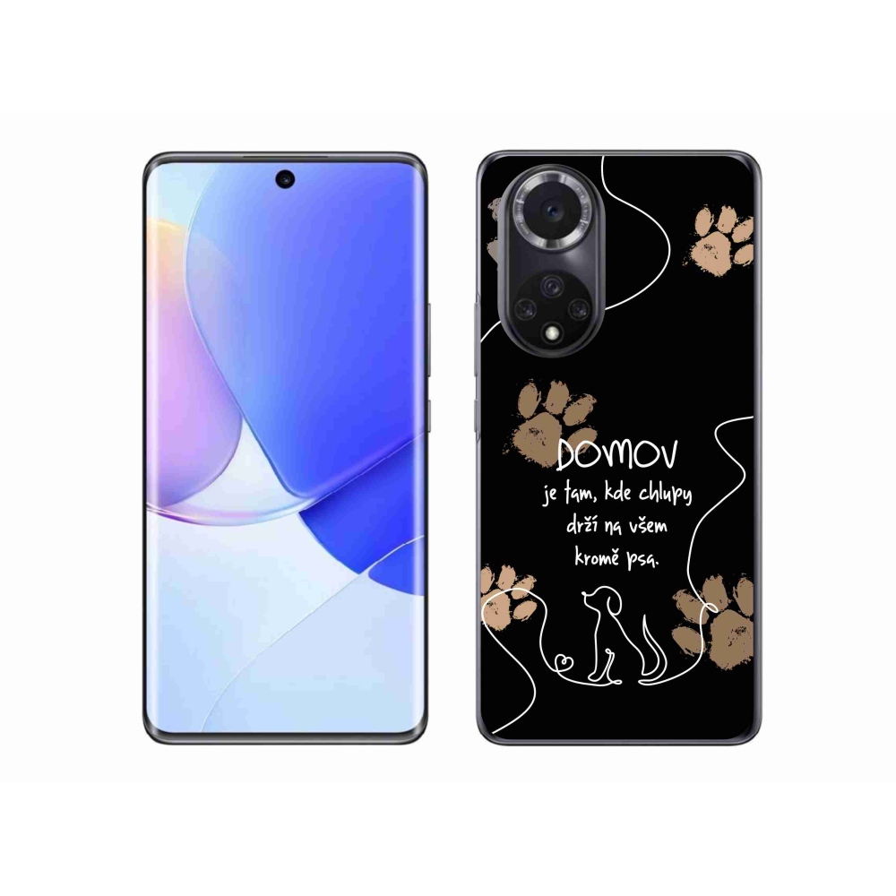 Gélový kryt mmCase na Honor 50 - psí motív čierne pozadie