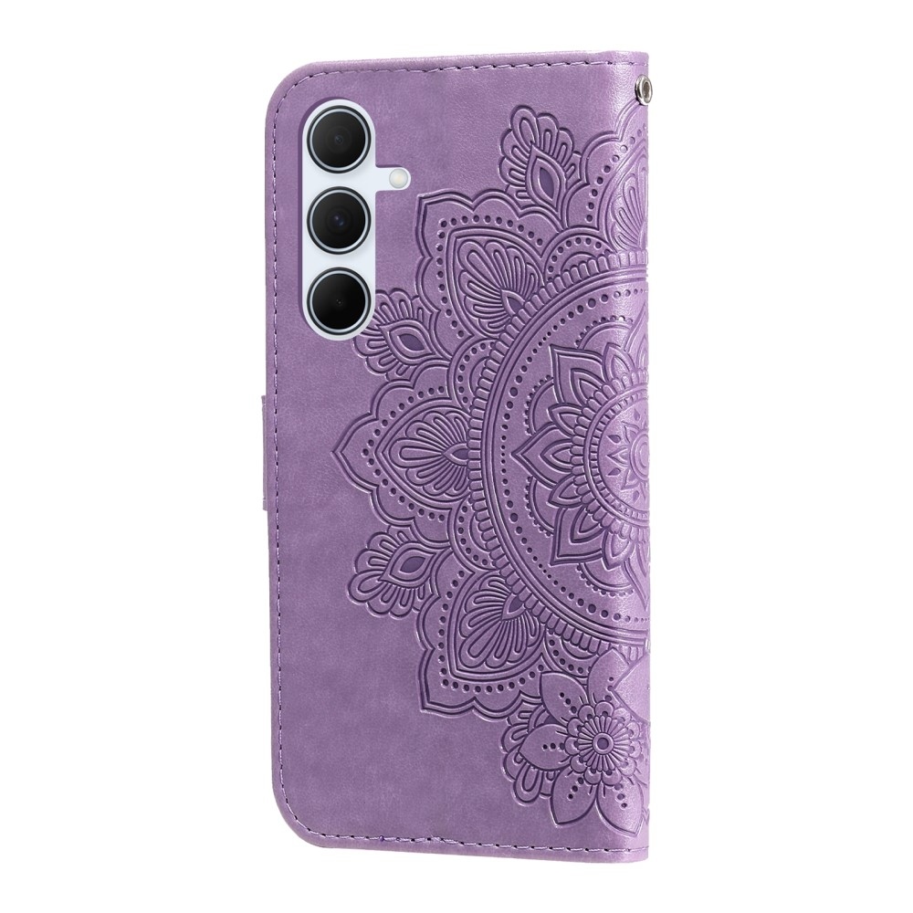 Mandala knižkové púzdro na Samsung Galaxy A36 5G - fialové