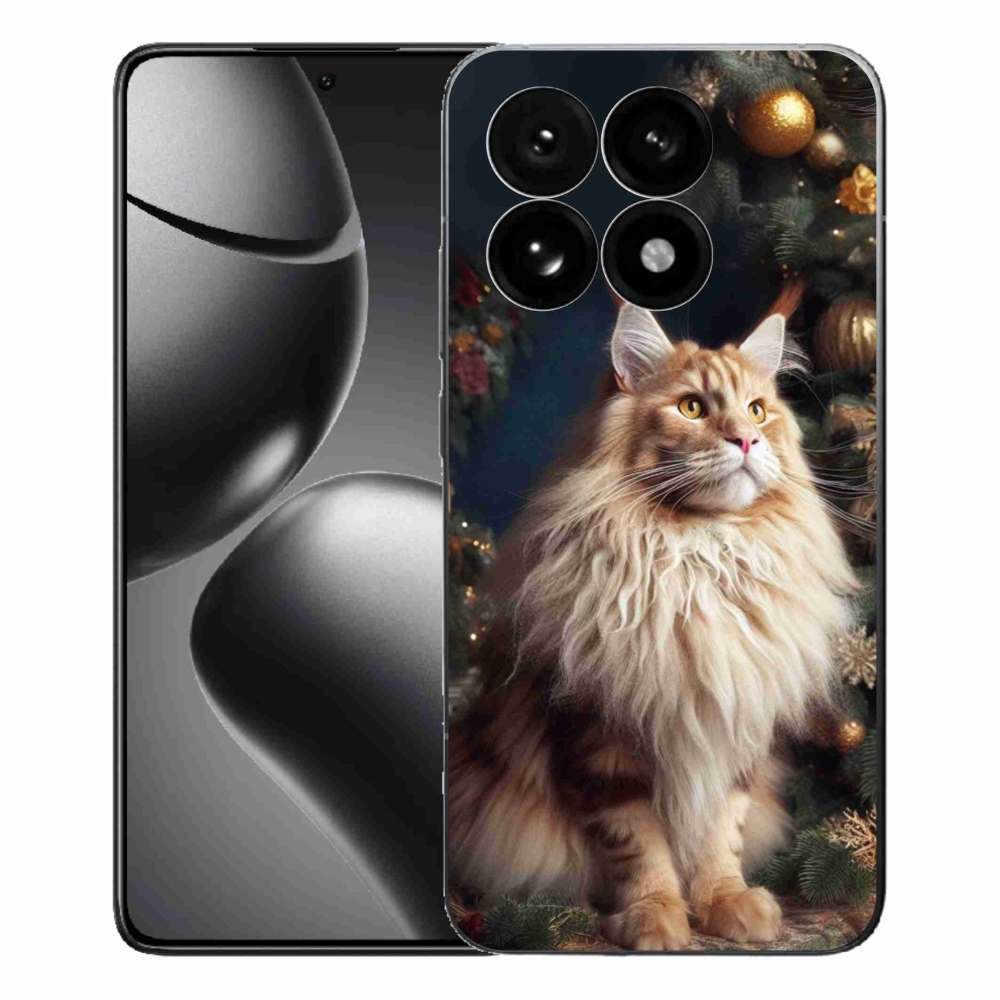 Gélový kryt mmCase na Xiaomi 15T - mačka pri stromčeku