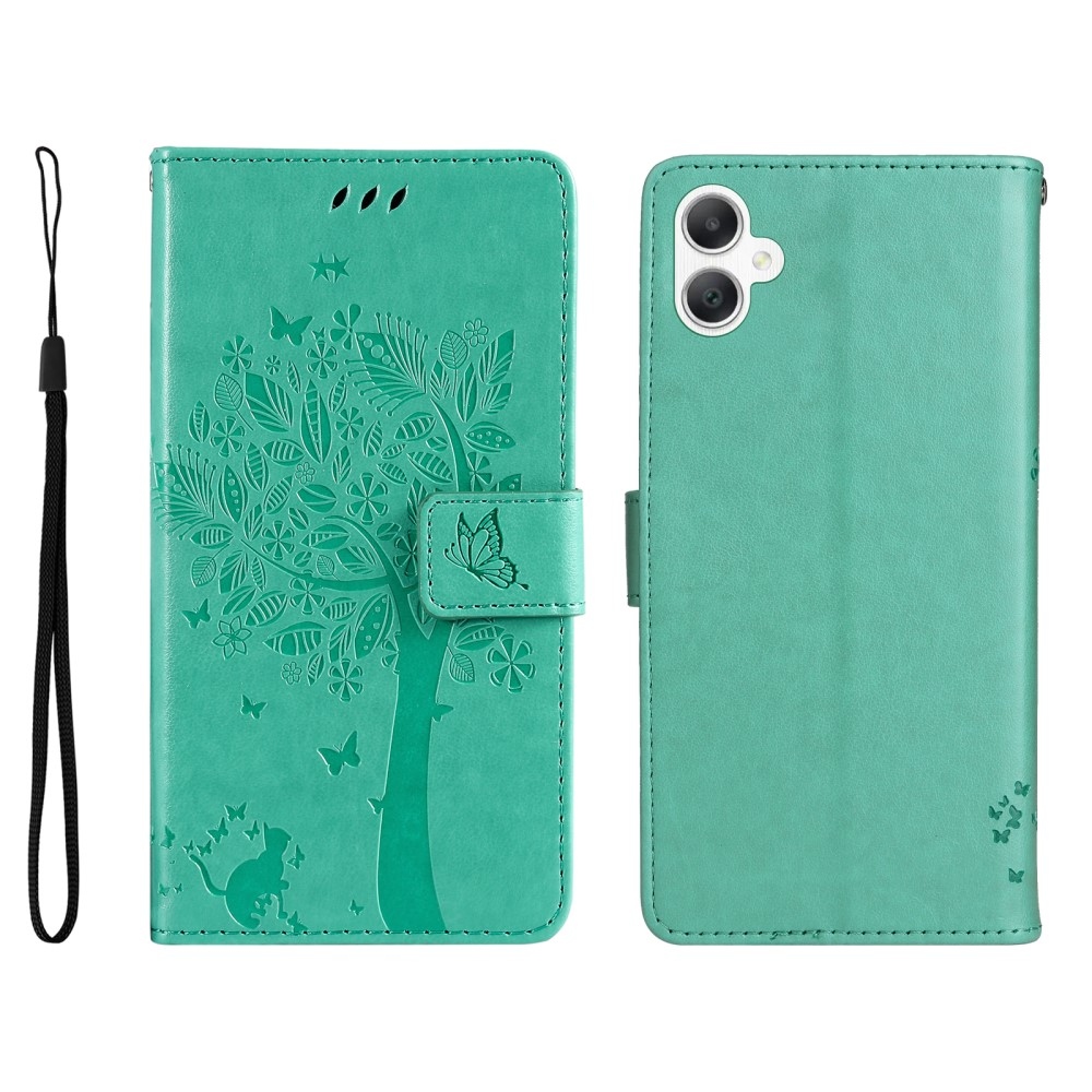 Trees knižkové púzdro na Samsung Galaxy A06 4G - modrozelené