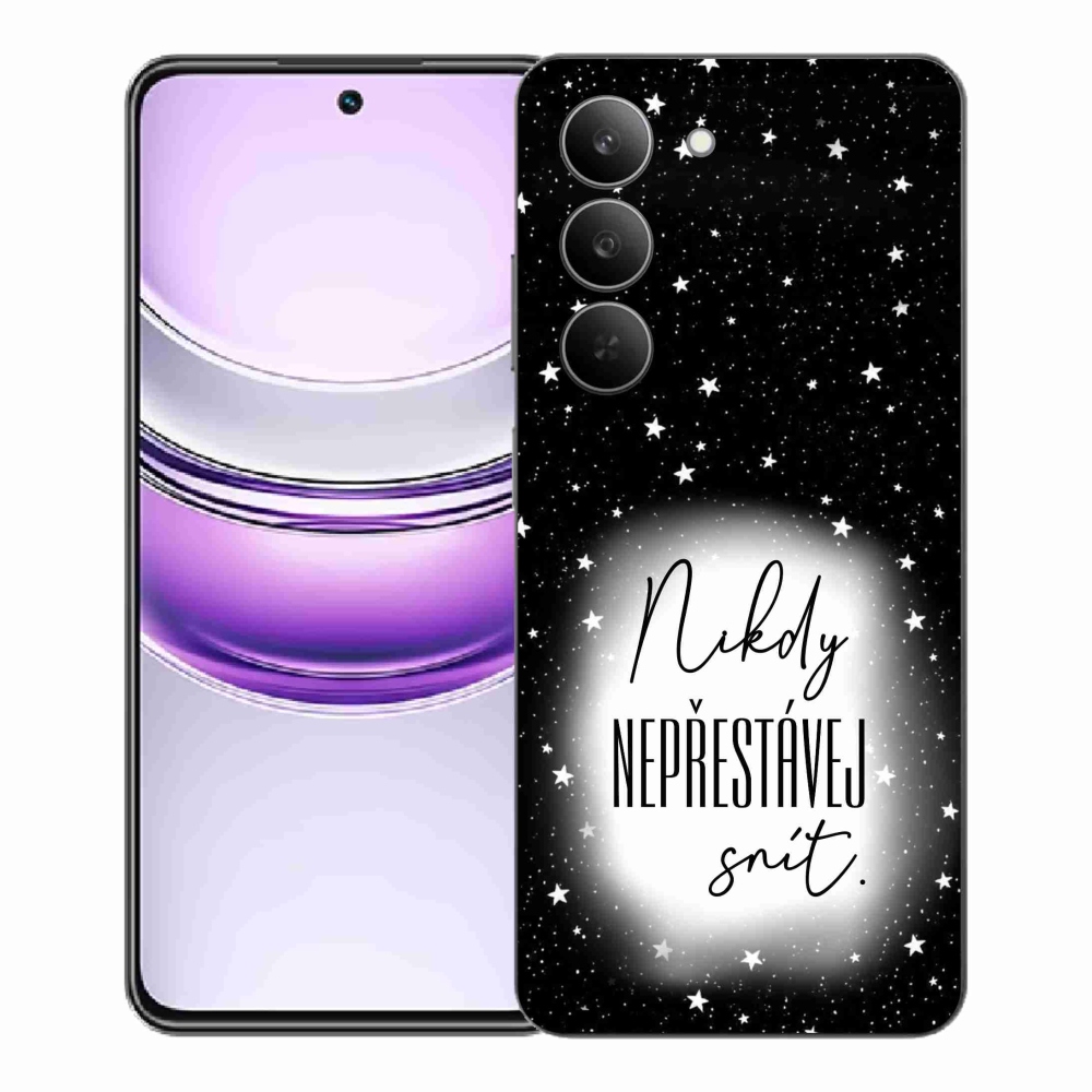 Gélový kryt mmCase na Realme 14x 5G - citát 1 bieločierne pozadie