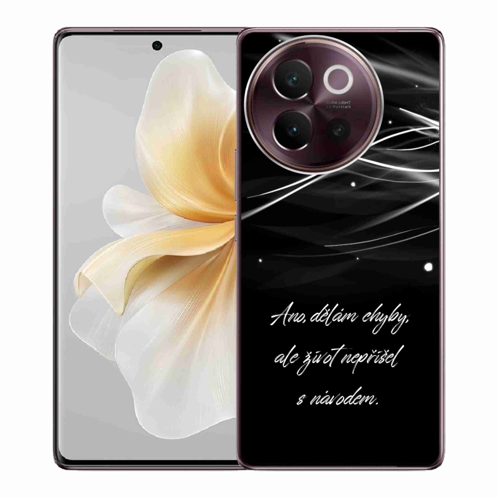 Gélový kryt mmCase na Vivo V40 Lite 5G - citát čierne pozadie