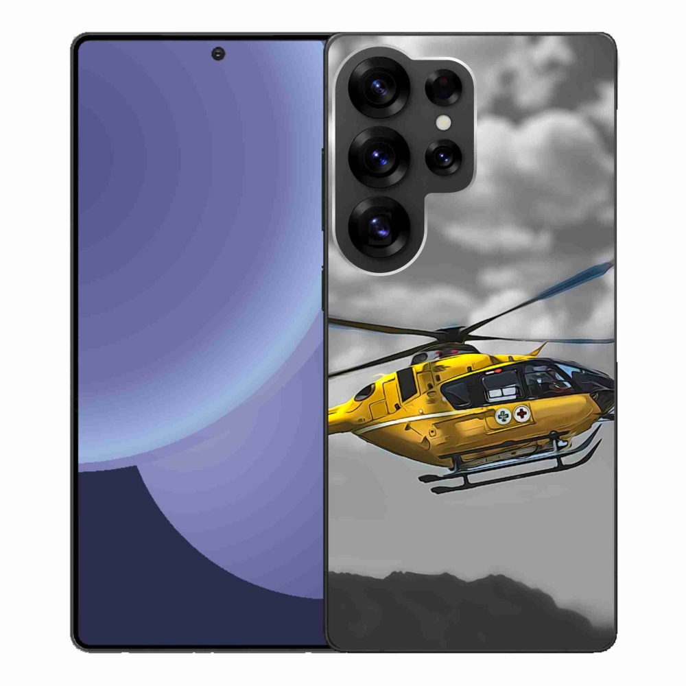 Gélový kryt mmCase na Samsung Galaxy S25 Ultra - žltá helikoptéra
