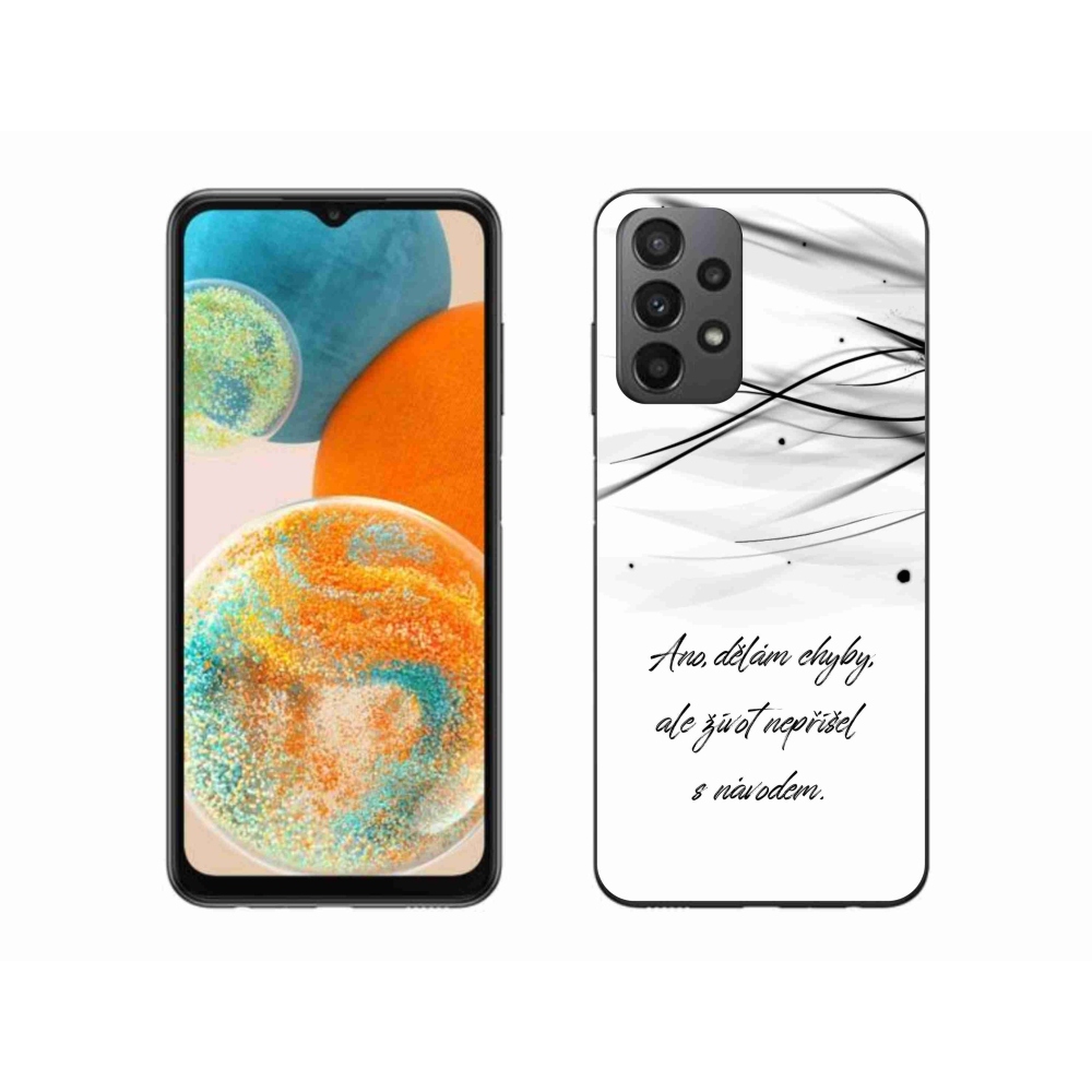 Gélový kryt mmCase na Samsung Galaxy A23 4G/5G - citát biele pozadie