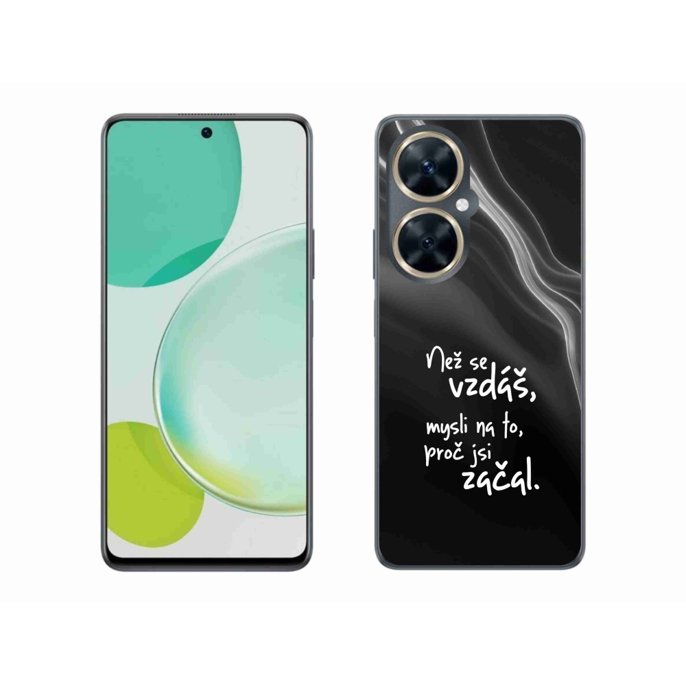 Gélový kryt mmCase na Huawei Nova 11i - citát 2 čierne pozadie