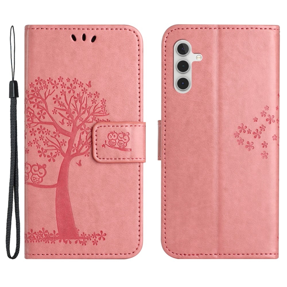 Tree knižkové púzdro na Samsung Galaxy S24+ - ružové
