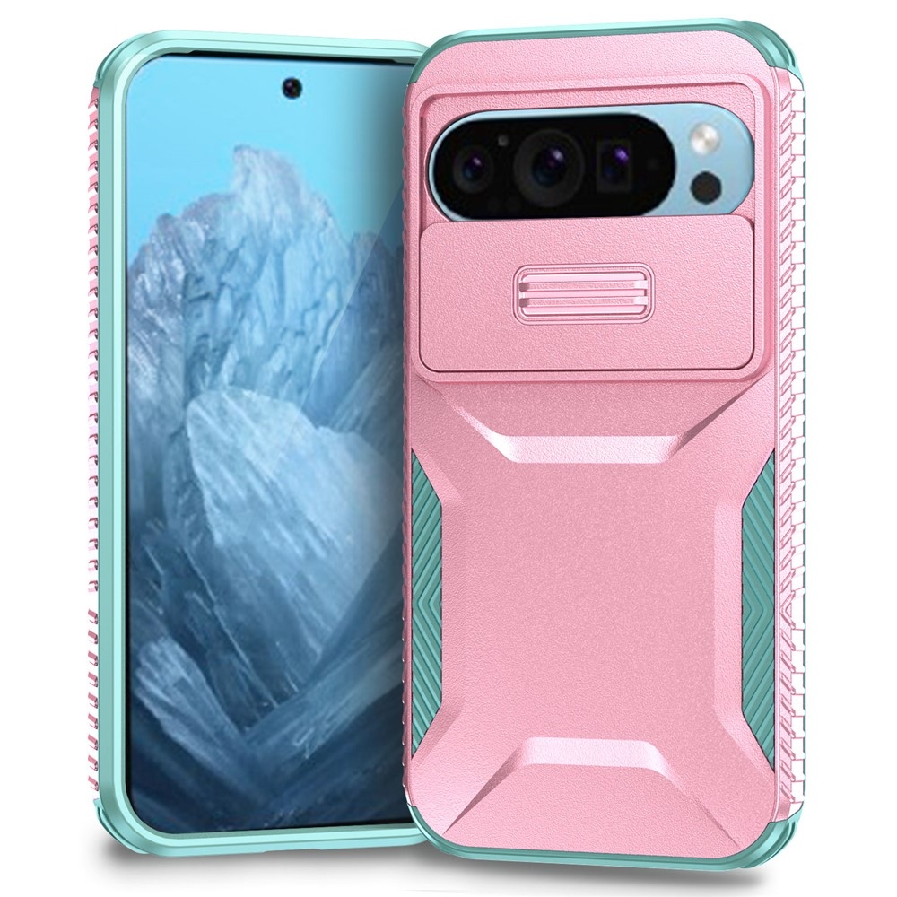 Lid odolný kryt na Google Pixel 10 Pro - ružový/modrozelený