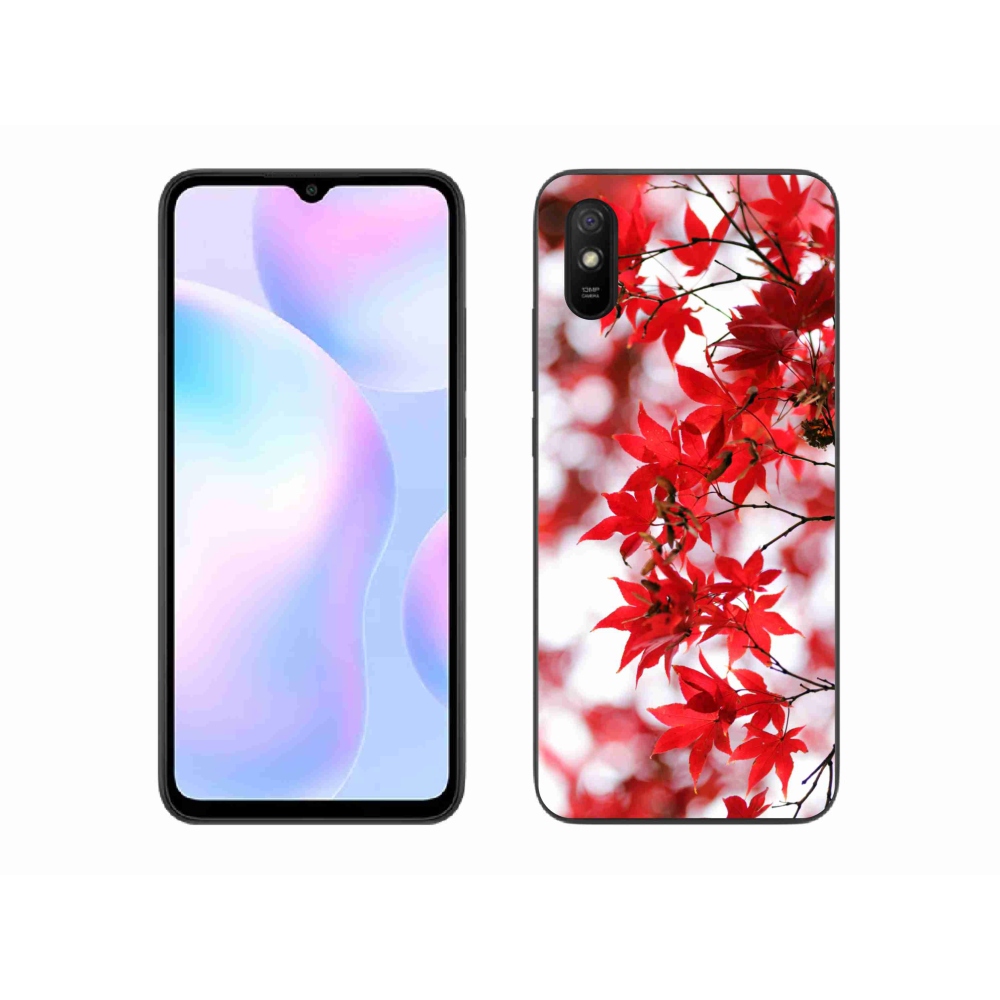 Gélový kryt mmCase na Xiaomi Redmi 9A - červené listy