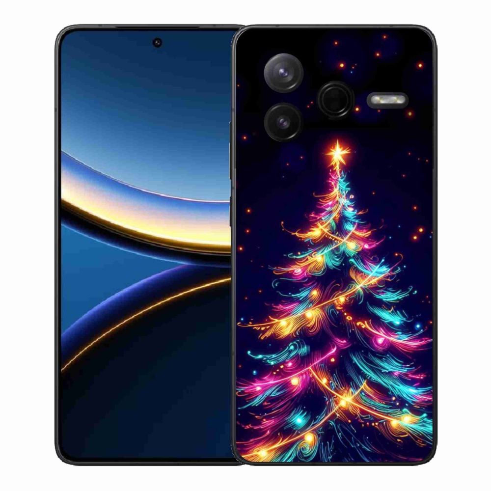 Gélový kryt mmCase na Xiaomi Poco F7 Pro - neónový vianočný stromček