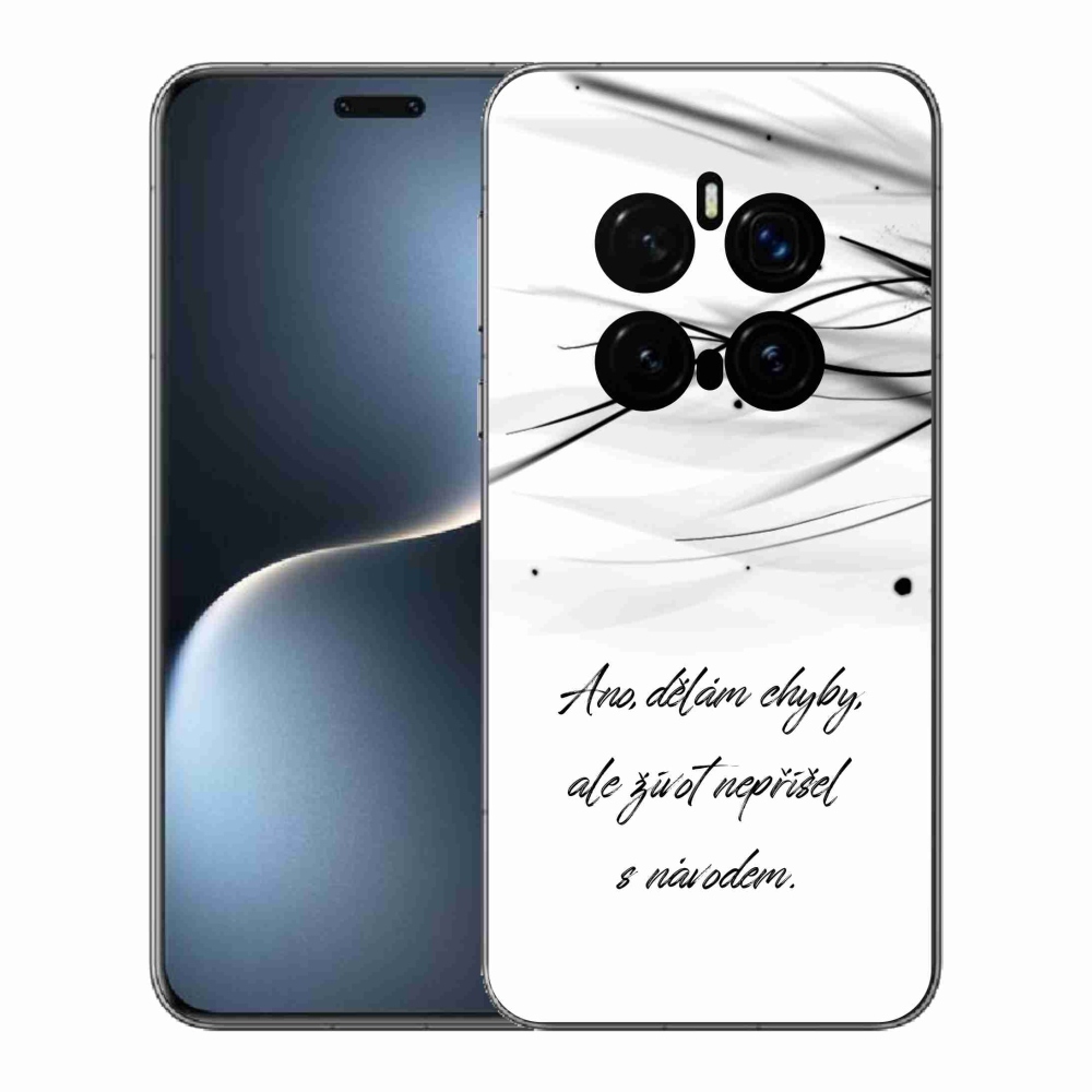 Gélový kryt mmCase na Honor Magic 7 Pro 5G - citát biele pozadie
