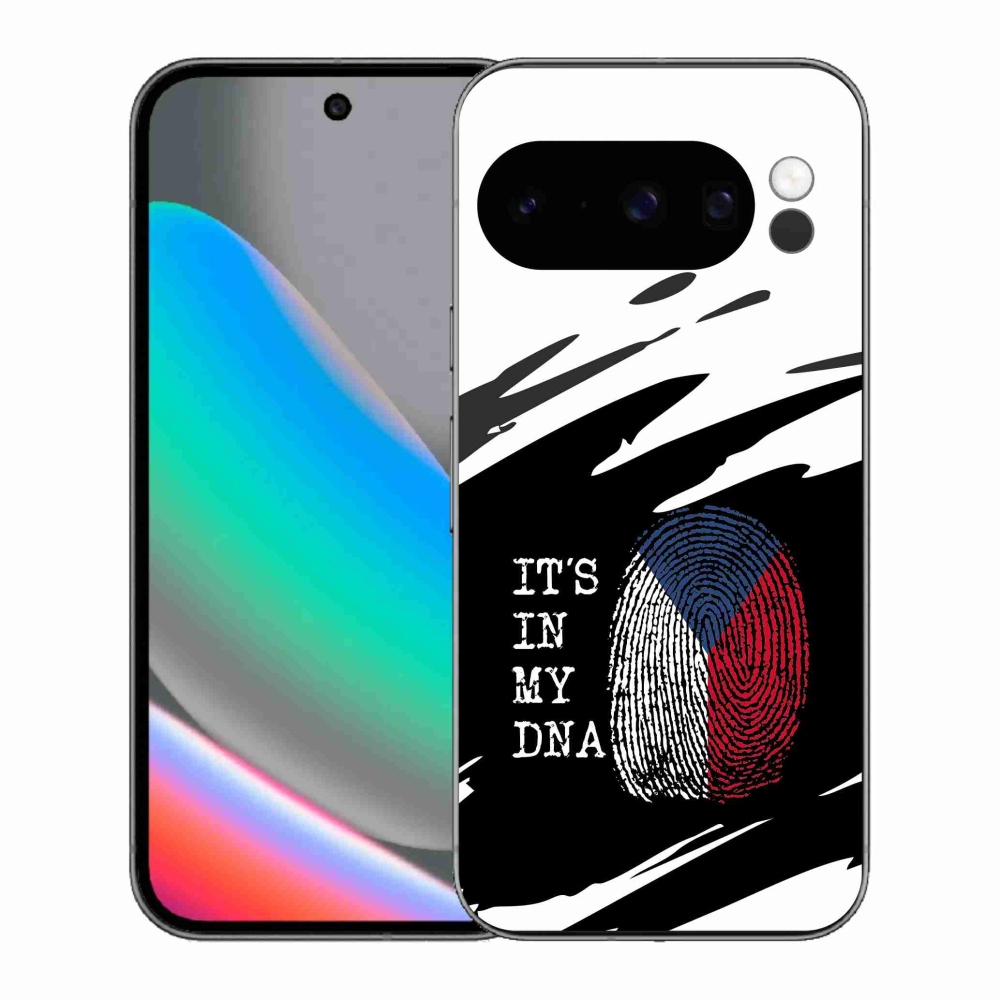 Gélový kryt mmCase na Google Pixel 10 Pro - vlajka odtlačok prsta čiernobiele pozadie