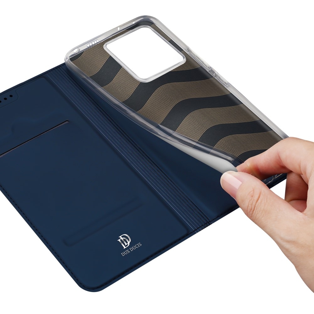 DUX knižkové púzdro na Xiaomi Redmi Note 14S - tmavomodré