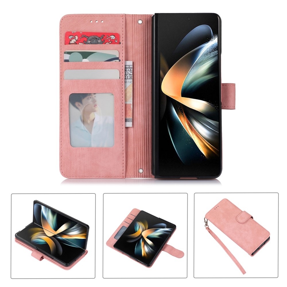Wallet knižkové púzdro na Samsung Galaxy Z Fold5 5G - ružovozlaté