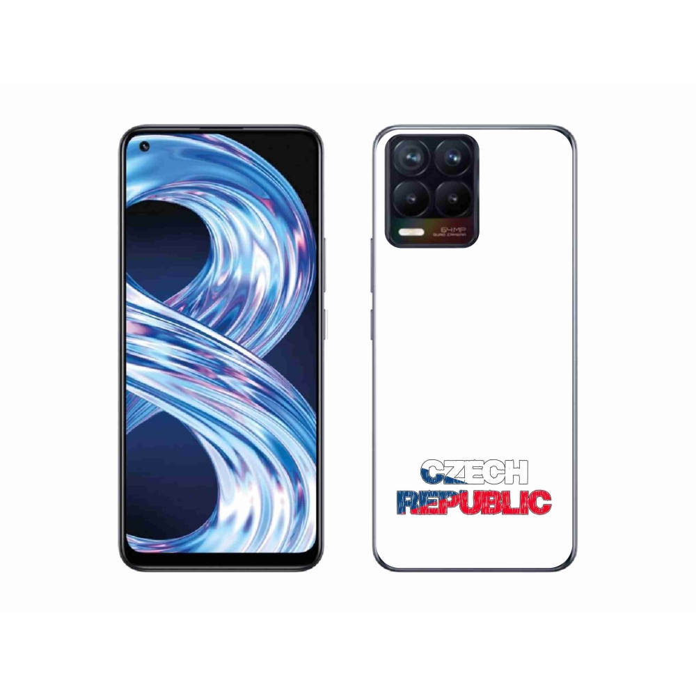 Gélový kryt mmCase na Realme 8 4G - Czech Republic biele pozadie