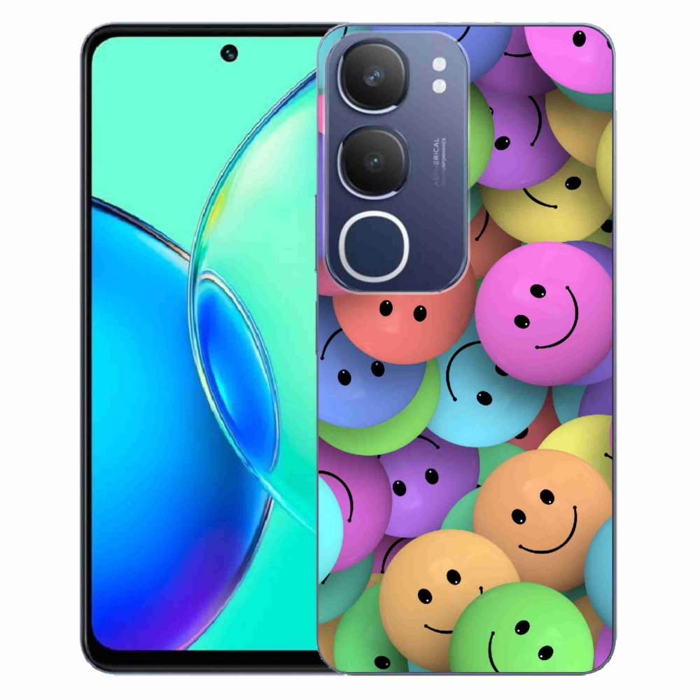 Gélový kryt mmCase na Vivo Y19s - farební smajlíci