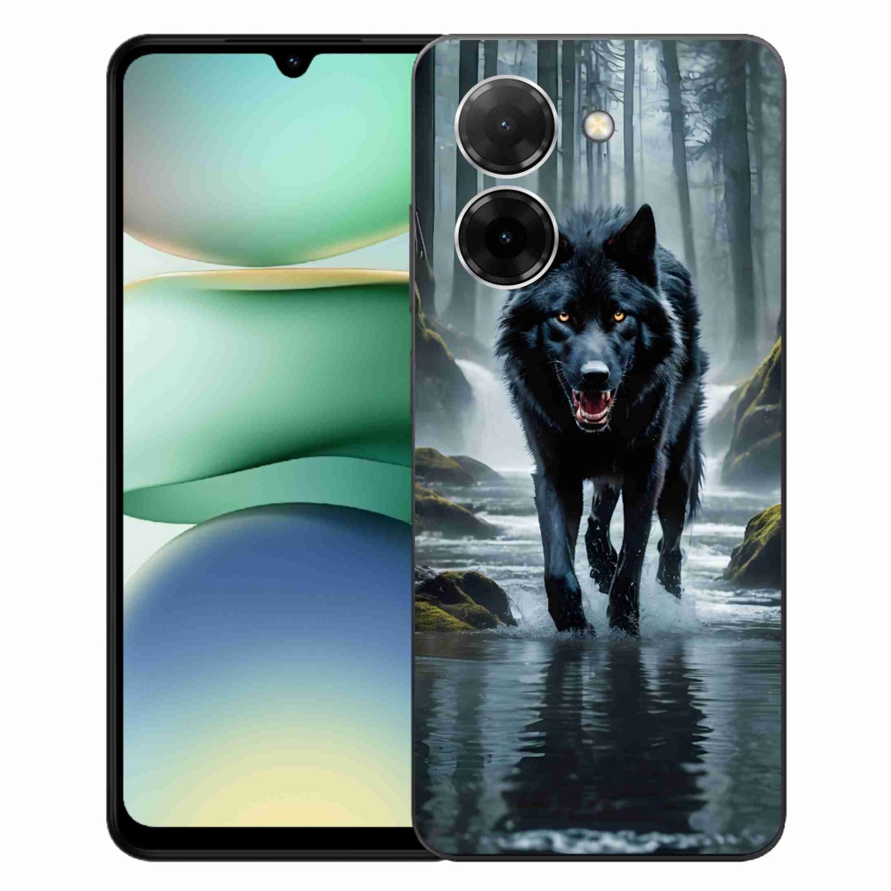 Gélový kryt mmCase na Xiaomi Redmi A5 - čierny vlk