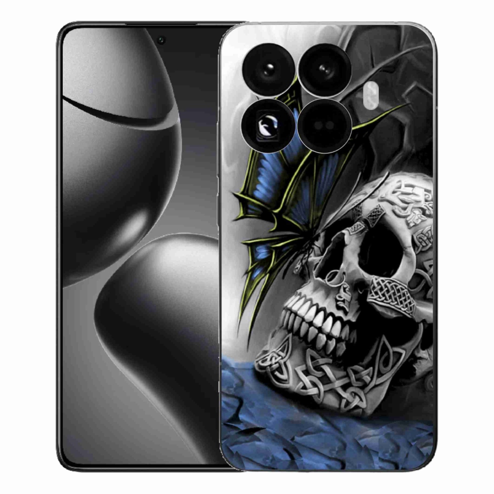 Gélový kryt mmCase na Xiaomi 15T Pro - motýľ a lebka