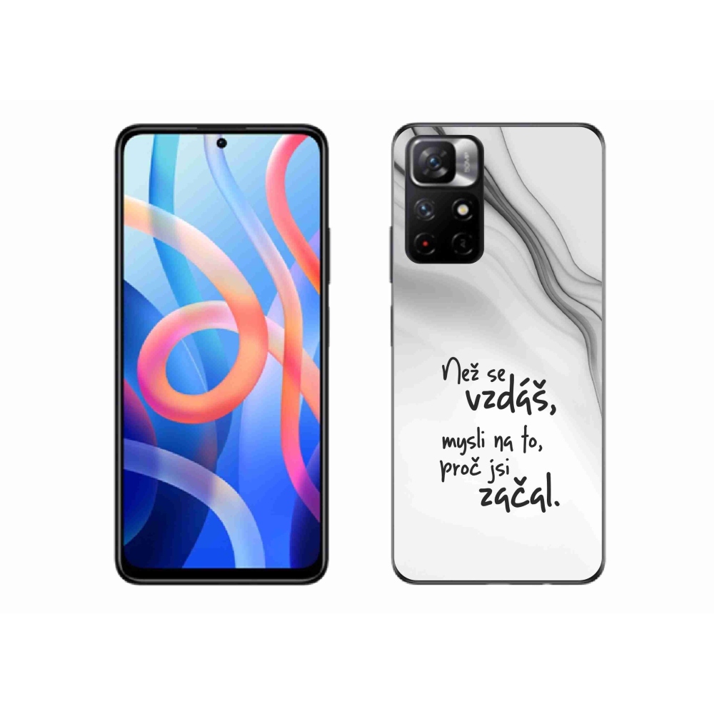 Gélový kryt mmCase na Xiaomi Redmi Note 11S 5G - citát 2 biele pozadie