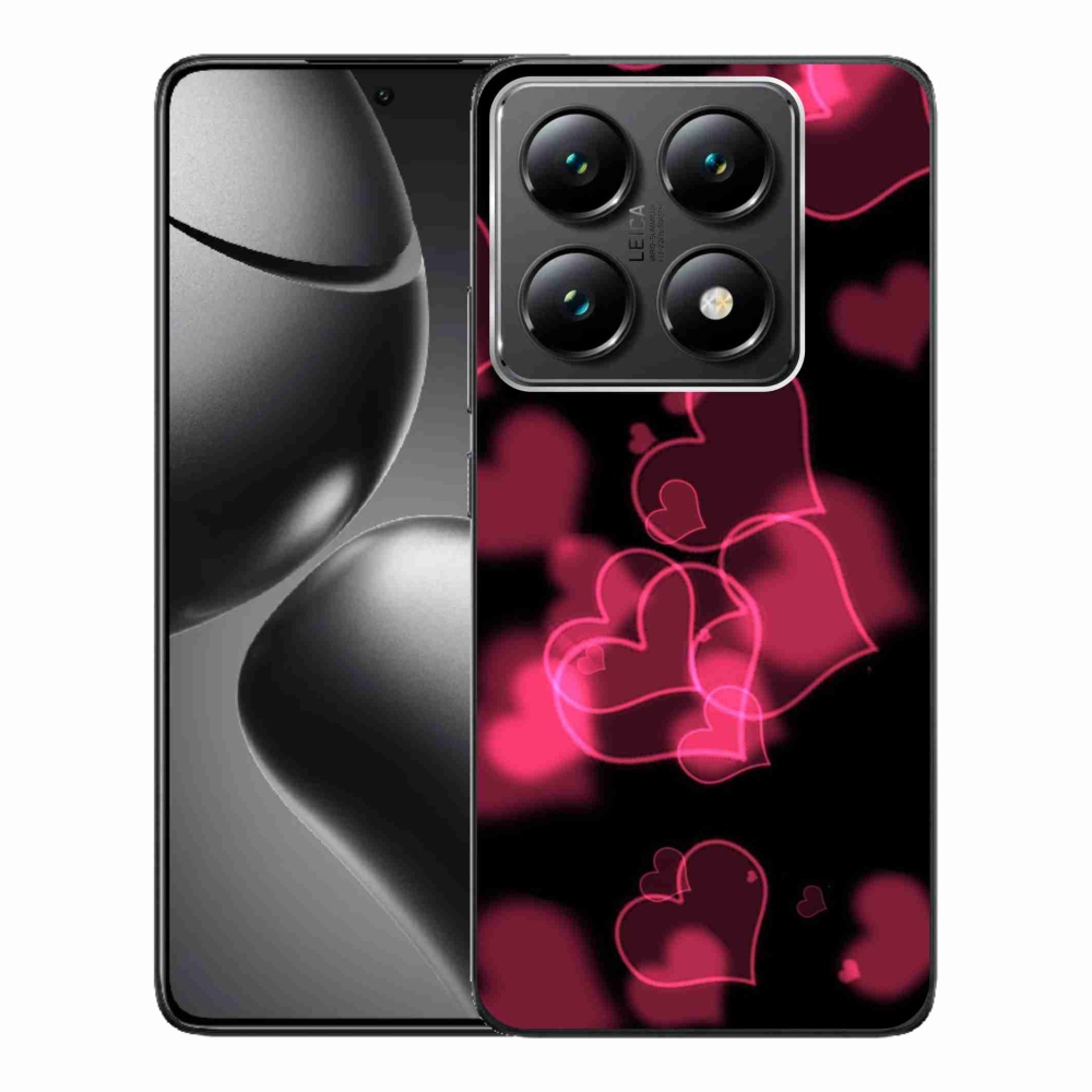 Gélový kryt mmCase na Xiaomi 14T Pro - červená srdiečka
