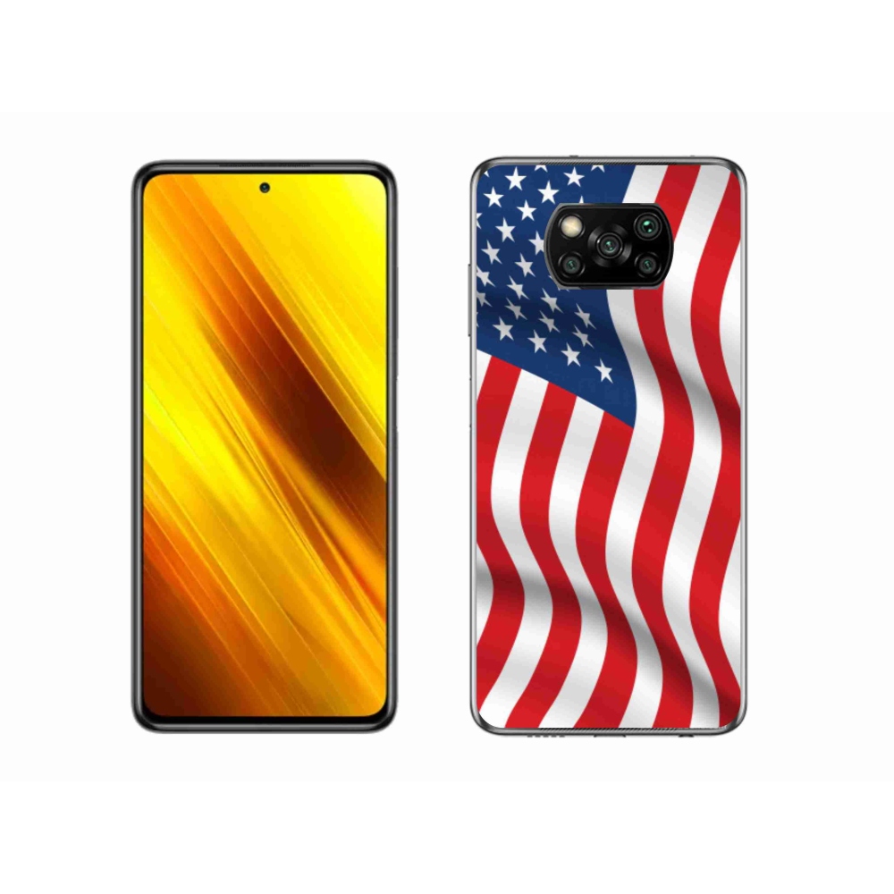 Gélový kryt mmCase na mobil Xiaomi Poco X3 - USA vlajka