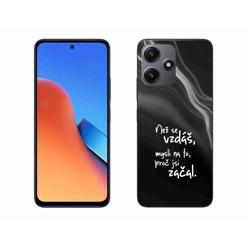 Gélový kryt mmCase na Xiaomi Redmi 12 5G - citát 2 čierne pozadie