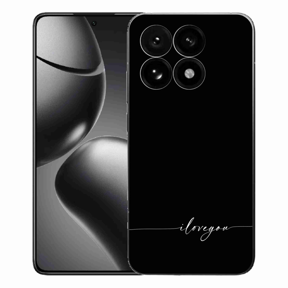 Gélový kryt mmCase na Xiaomi 15T - I love you čierne pozadie