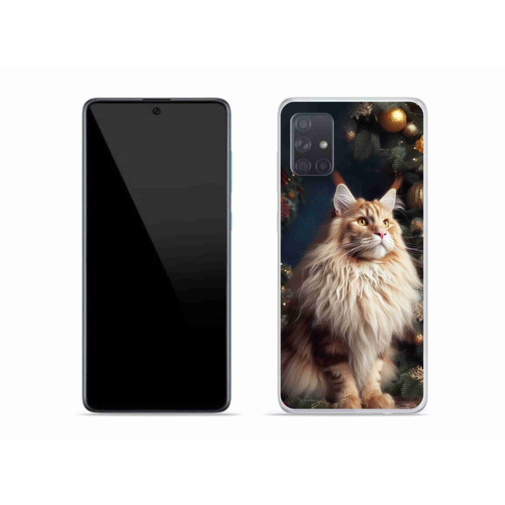 Gélový kryt mmCase na Samsung Galaxy A51 - mačka pri stromčeku