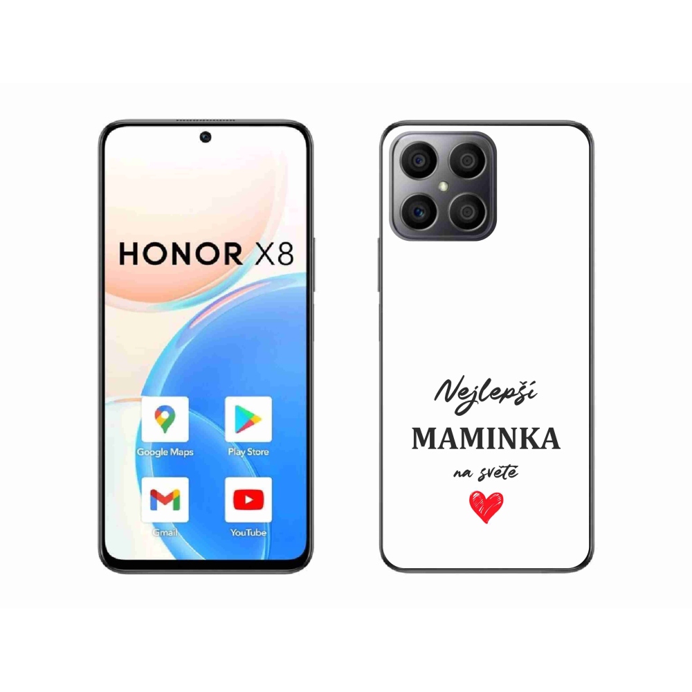 Gélový kryt mmCase na Honor X8 4G - najlepšia mamička 1 biele pozadie