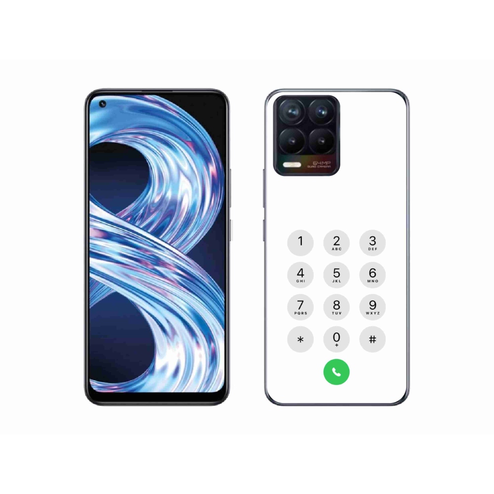 Gélový kryt mmCase na Realme 8 Pro - biely číselník