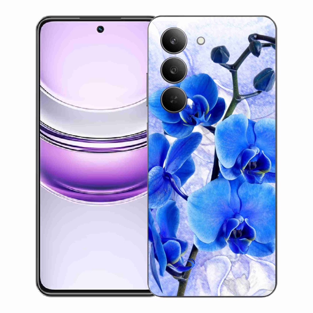 Gélový kryt mmCase na Realme 14x 5G - modré kvety