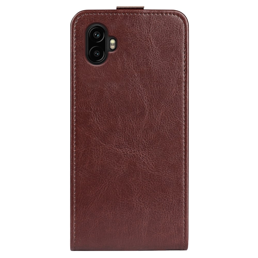 Vertical knižkové púzdro na Samsung Galaxy Xcover 7 Pro - hnedé