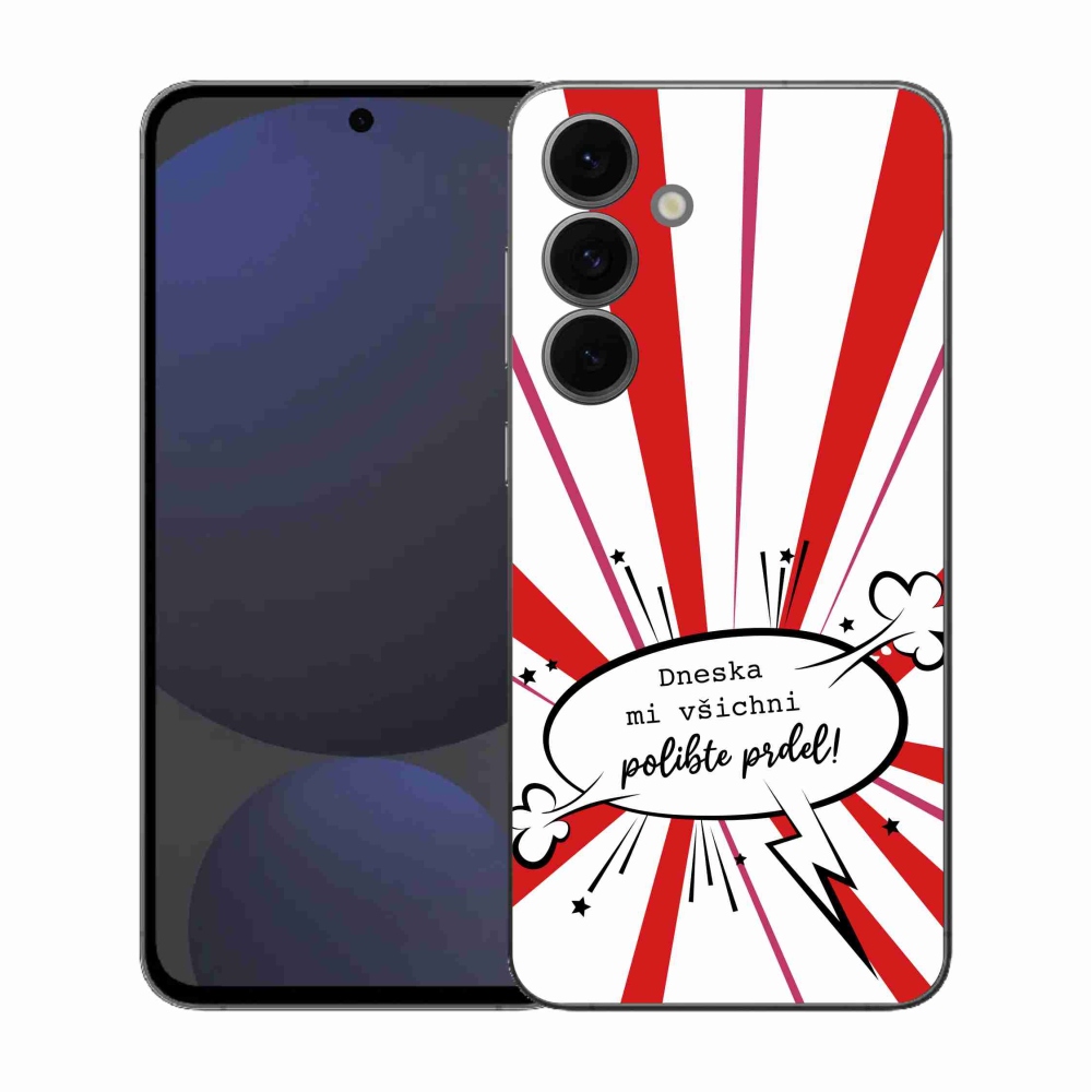 Gélový kryt mmCase na Samsung Galaxy S25 FE - vtipný text 15 biele pozadie