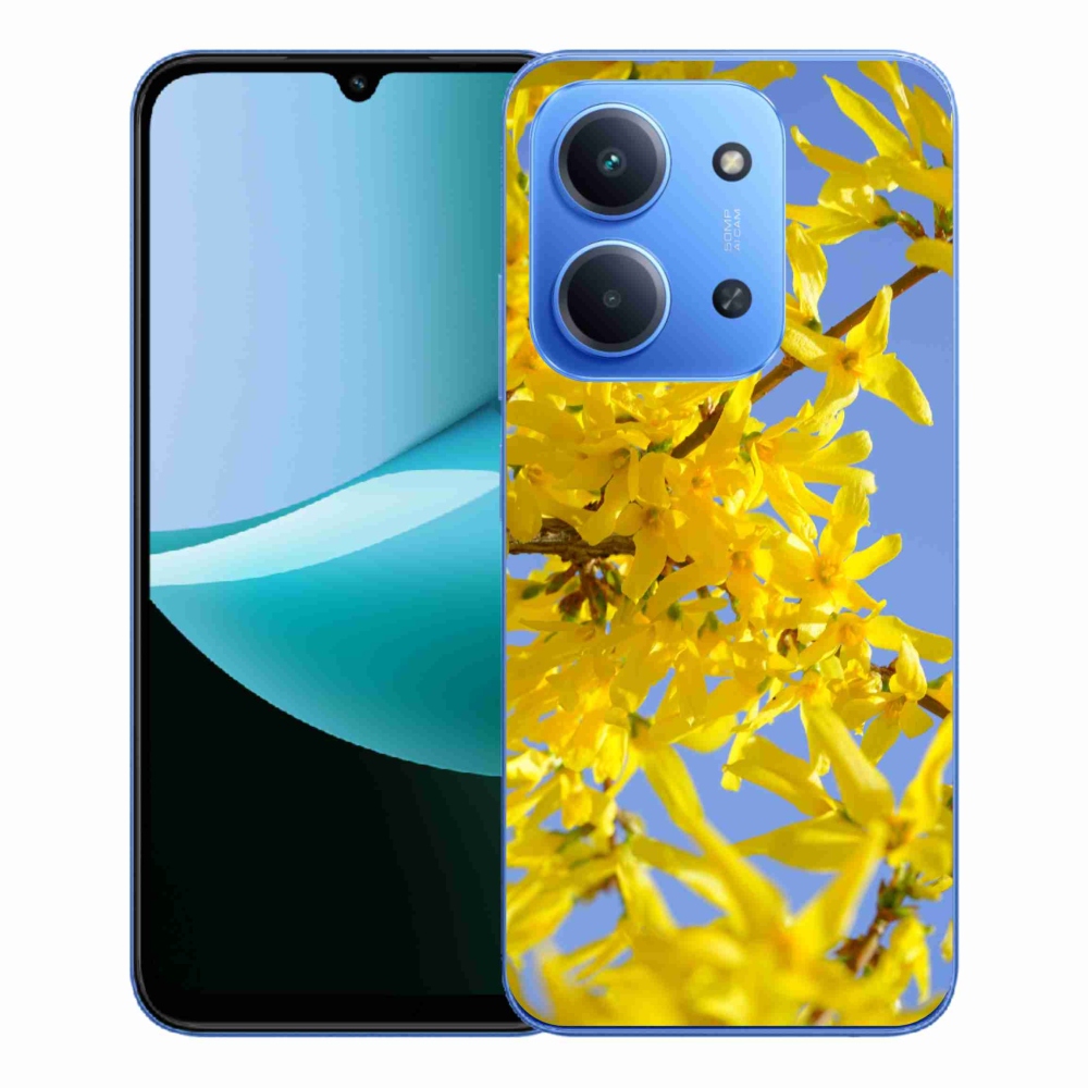 Gélový kryt mmCase na Xiaomi Redmi 15C 4G/5G (173mm) - žlté kvety