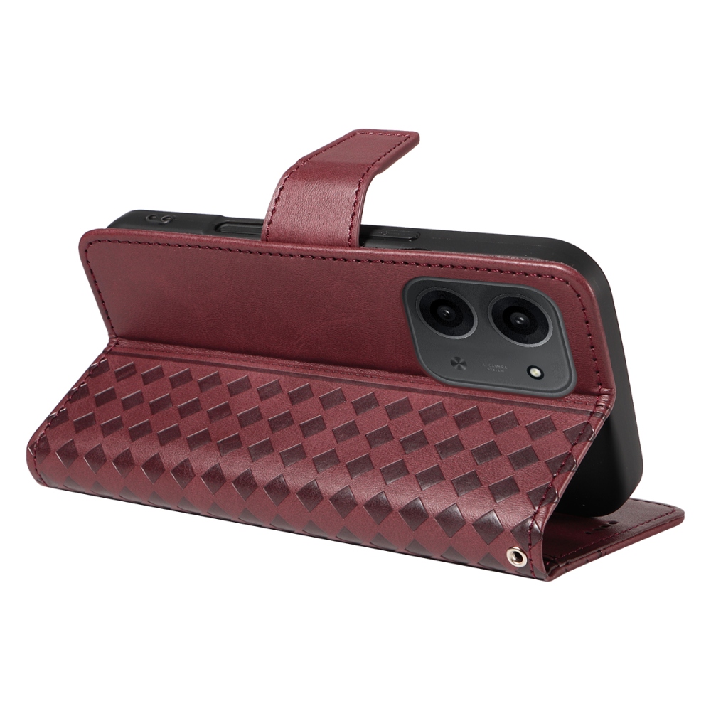 Grids knižkové púzdro na Xiaomi Redmi 15C 4G/5G (173mm) - vínové