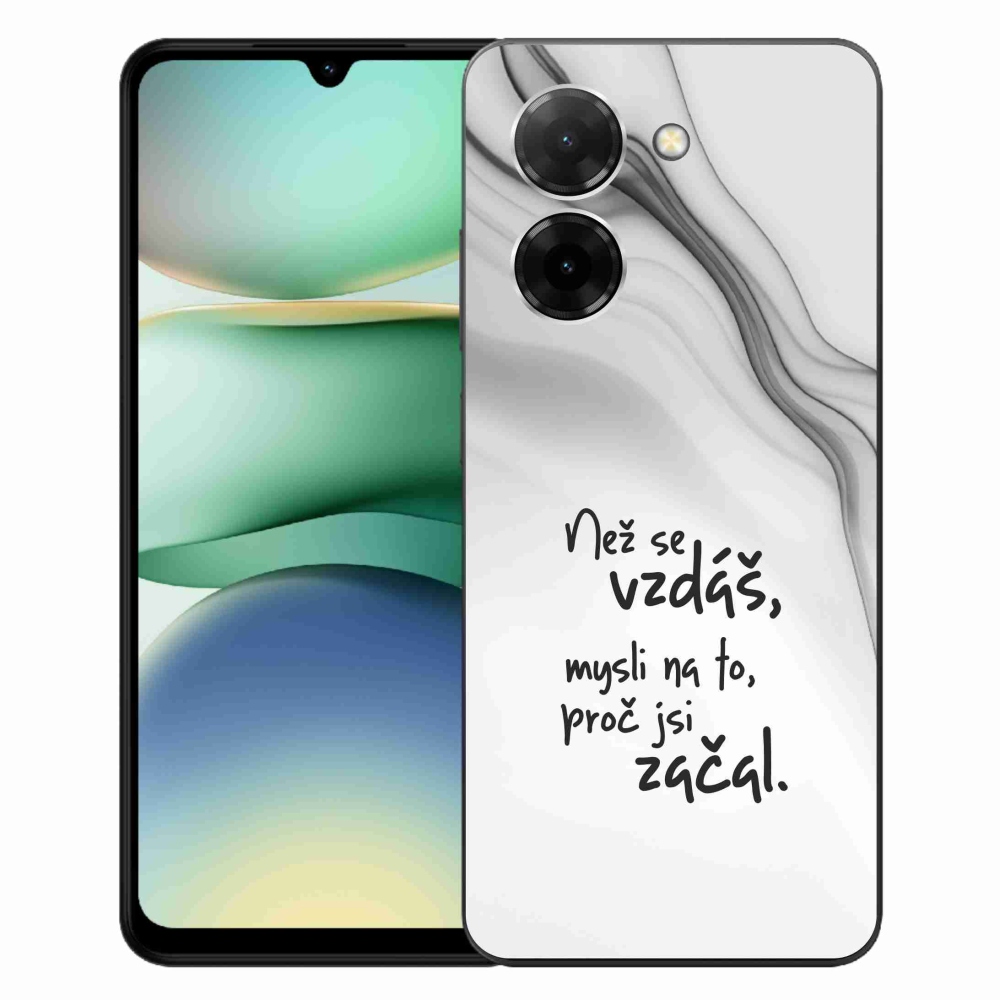 Gélový kryt mmCase na Xiaomi Redmi A5 (173.45x79.35x8.45mm) - citát 2 biele pozadie
