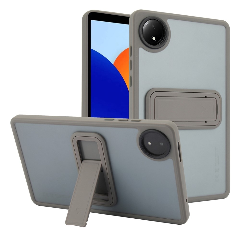 Skiny gélový obal s pevným chrbtom a výklopným stojanom na Xiaomi Redmi Pad SE 8.7 - šedý