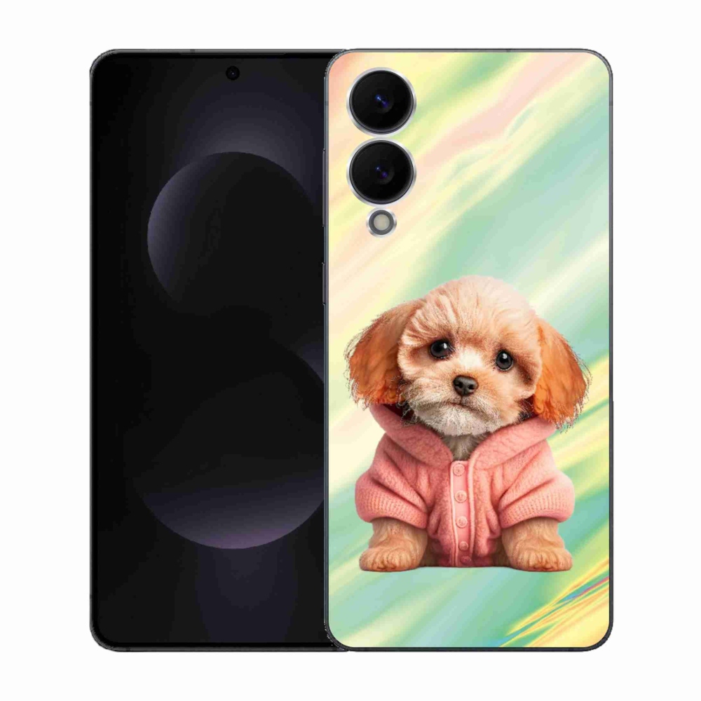 Gélový kryt mmCase na Samsung Galaxy S25 Edge - šteňa vo svetri