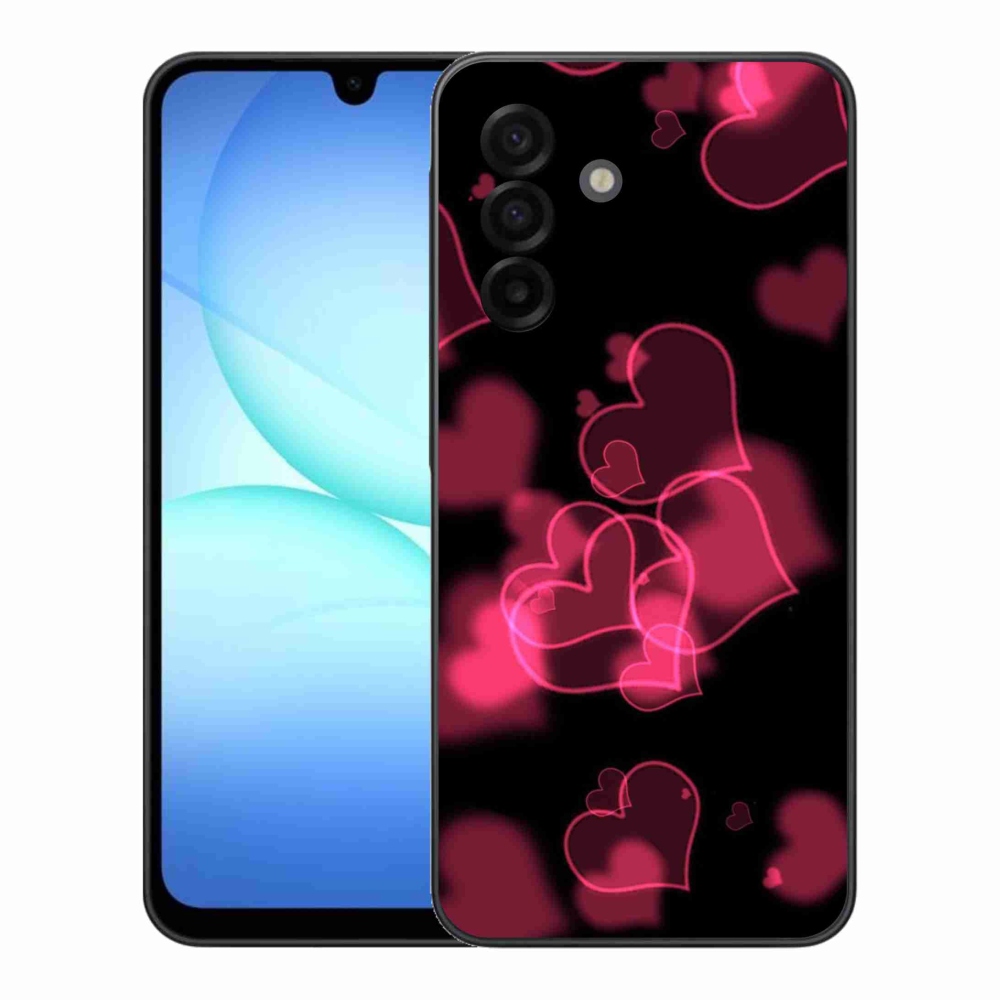 Gélový kryt mmCase na Samsung Galaxy A17 4G/5G - červená srdiečka