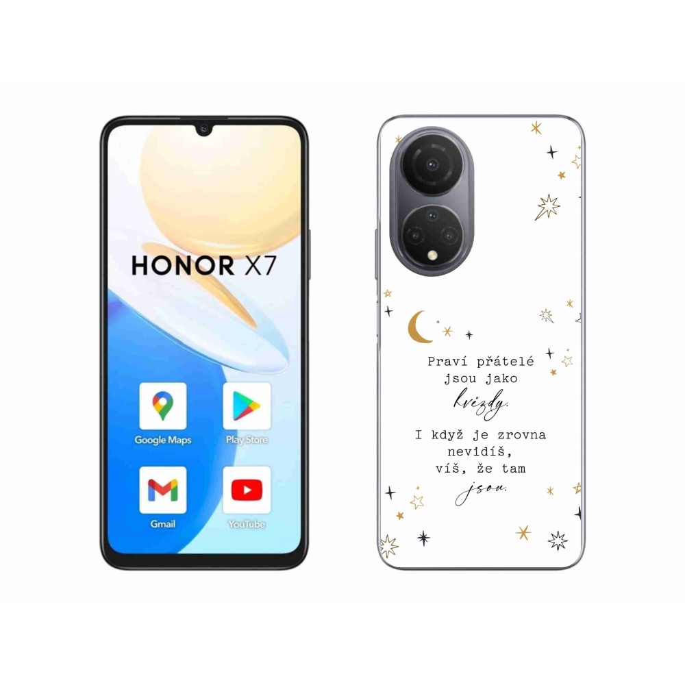 Gélový kryt mmCase na Honor X7 - citát 6 biele pozadie