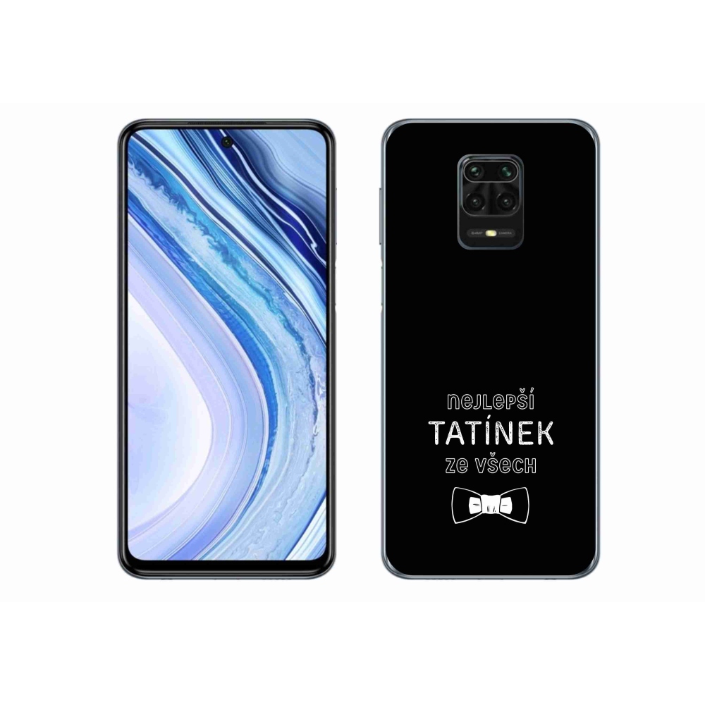 Gélový kryt mmCase na Xiaomi Redmi Note 9S - najlepší otecko 2 čierne pozadie