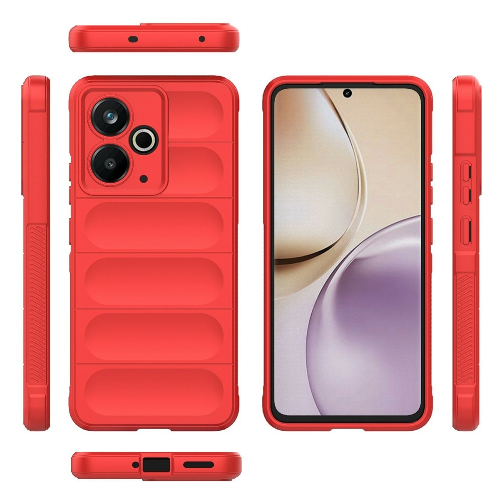 Rugg odolný gélový obal na Realme 14T 5G - červený