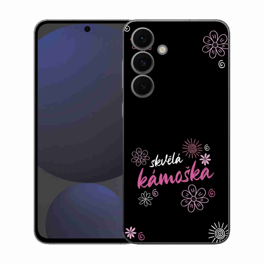 Gélový kryt mmCase na Samsung Galaxy S25 FE - skvelá kamoška čierne pozadie