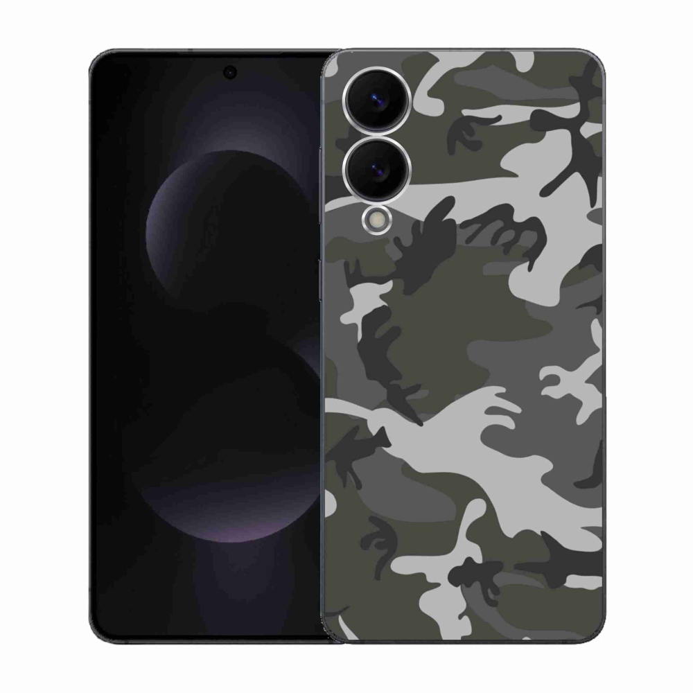 Gélový kryt mmCase na Samsung Galaxy S25 Edge - maskáčový vzor