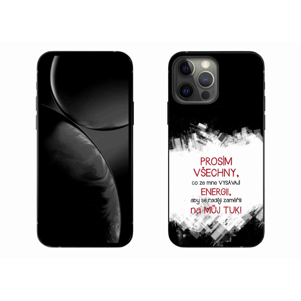 Gélový kryt mmCase na iPhone 13 Pro Max 6.7 - vtipný text 1 červený