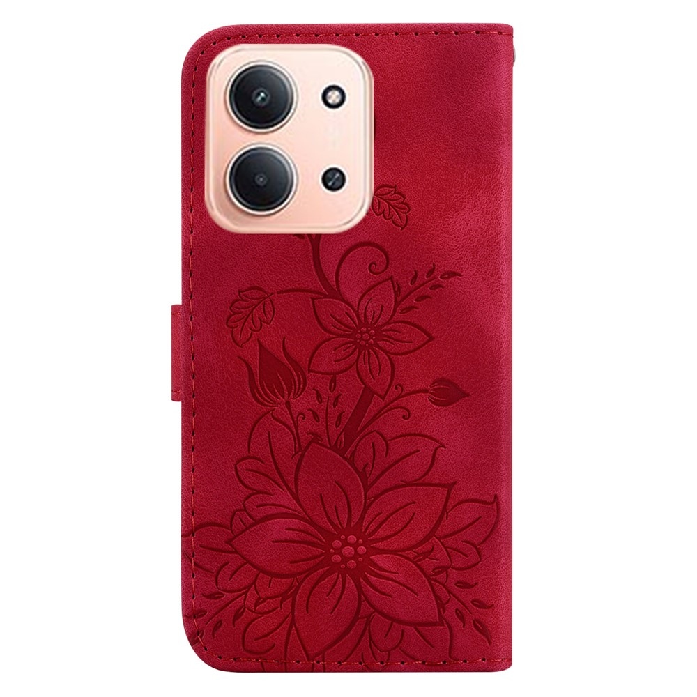 Lily knižkové púzdro na Xiaomi Redmi 15C 4G/5G (173mm) - červené