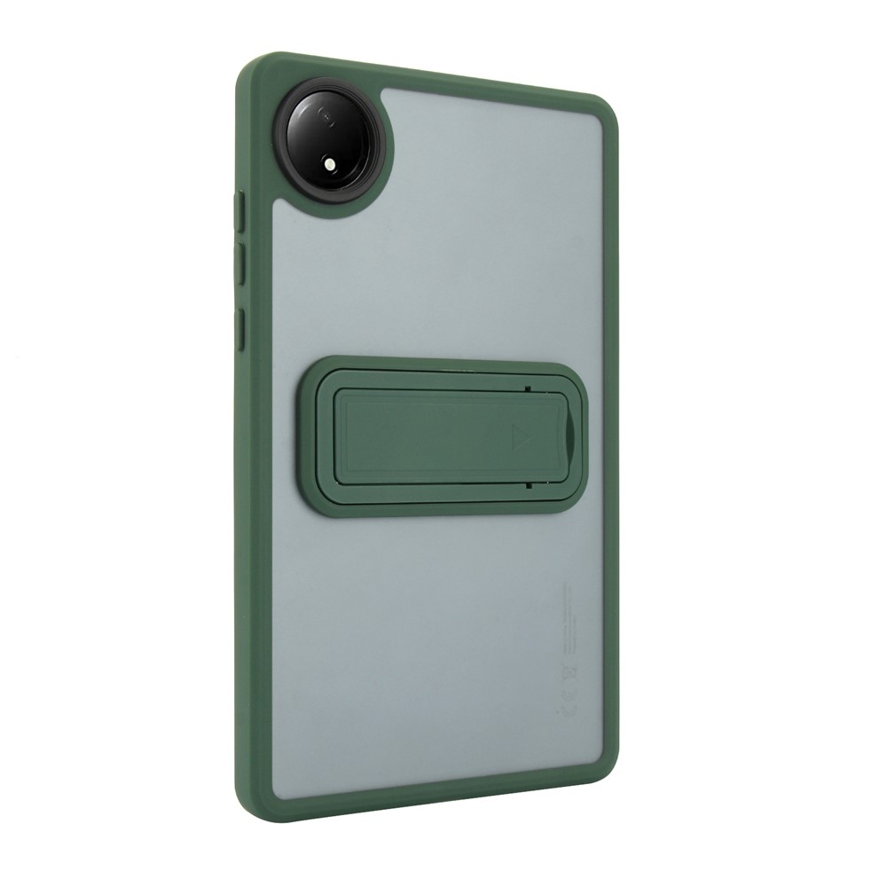 Skiny gélový obal s pevným chrbtom a výklopným stojanom na Xiaomi Redmi Pad SE 8.7 - zelený