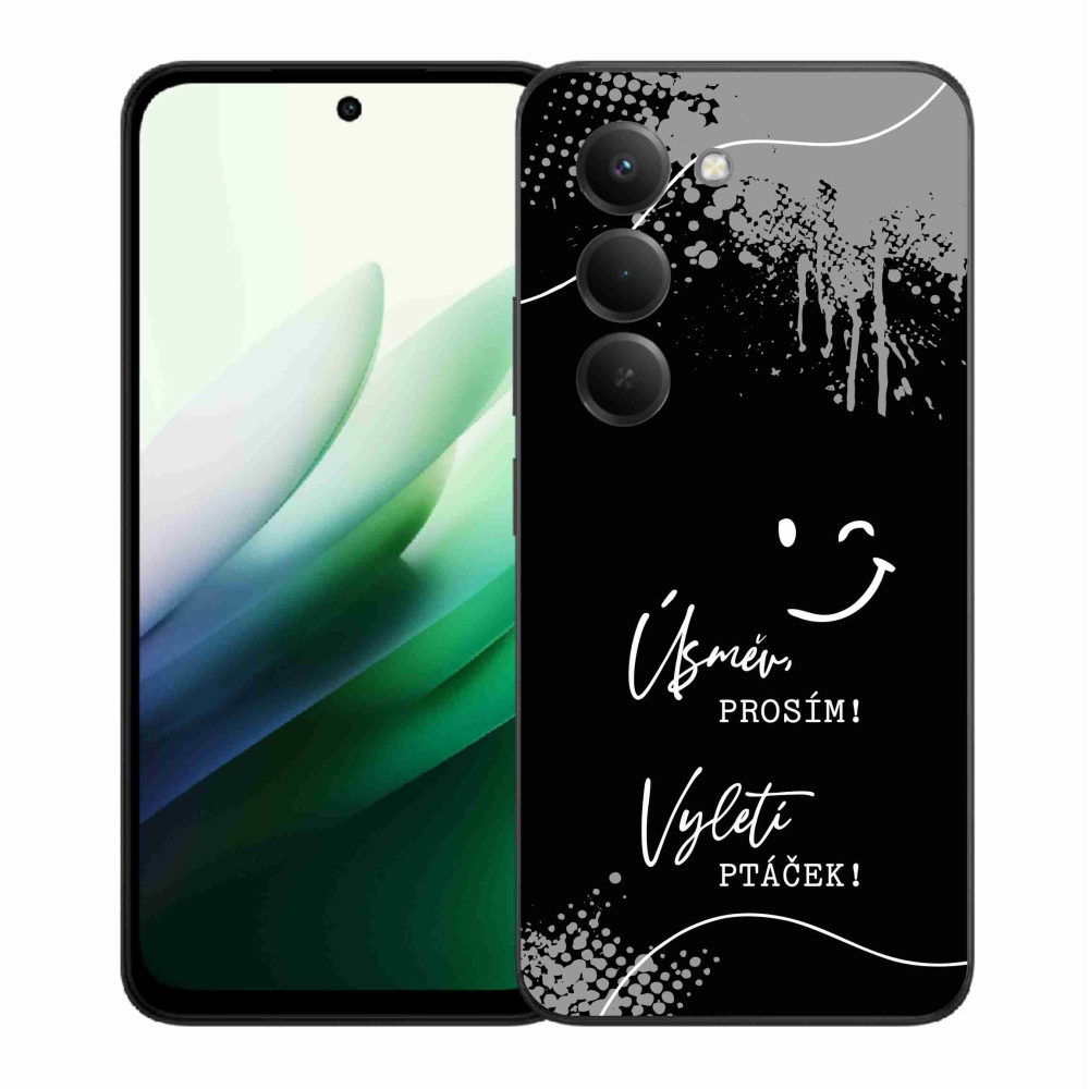 Gélový kryt mmCase na Xiaomi Redmi 15 5G (169mm) - vtipný text 4 čierne pozadie