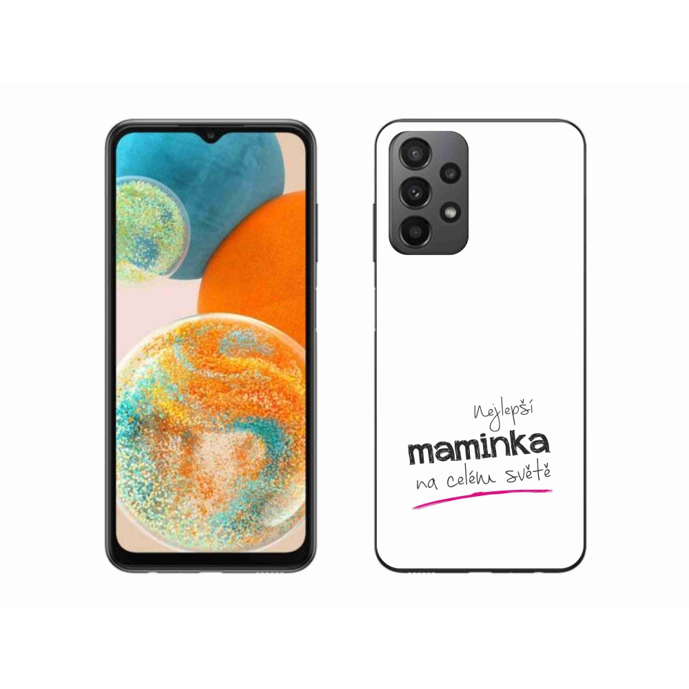 Gélový kryt mmCase na Samsung Galaxy A23 4G/5G - najlepšia mamička 4 biele pozadie