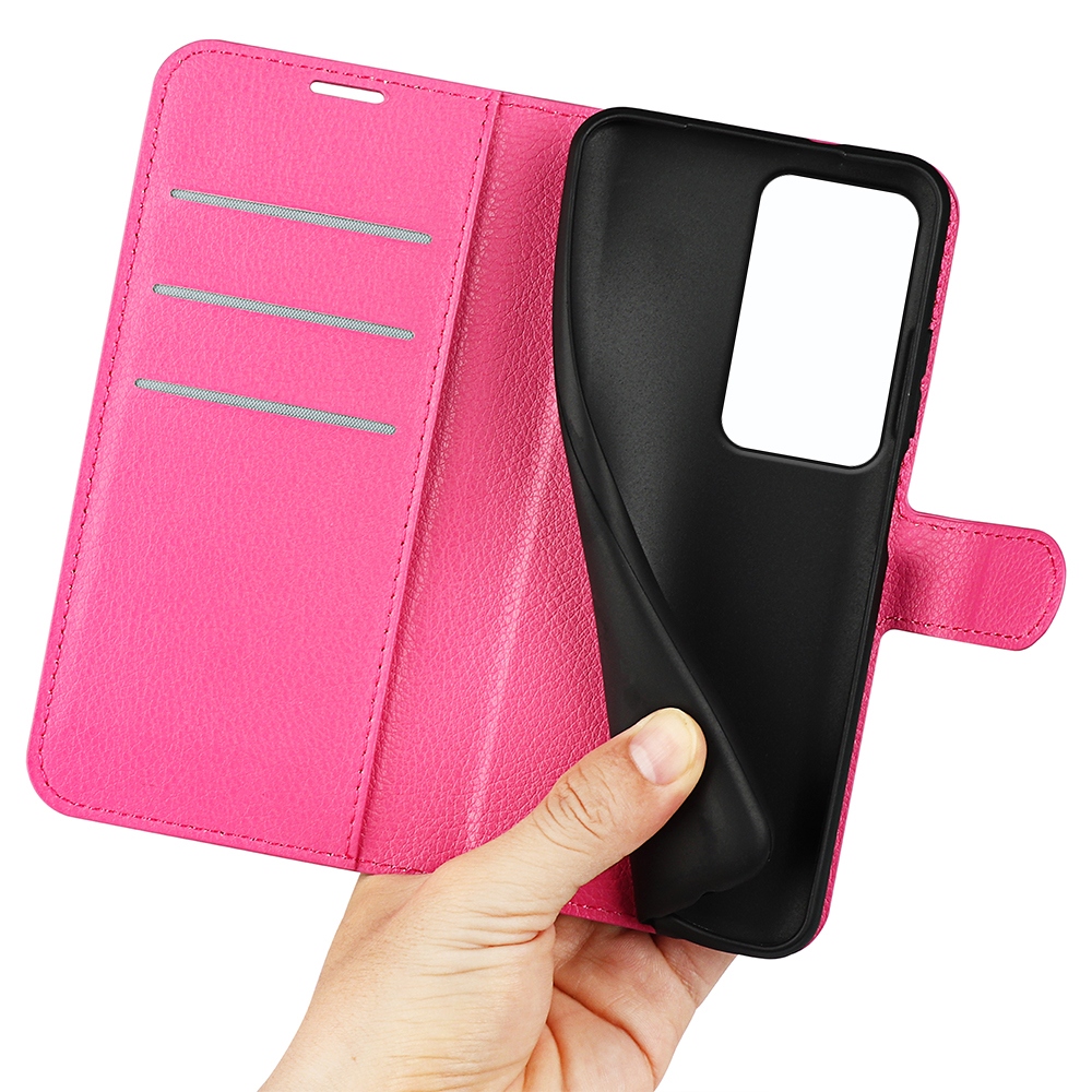Litchi knižkové puzdro na Xiaomi Redmi 15 4G/5G (171mm) - rose