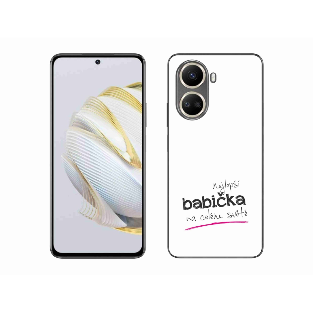 Gélový kryt mmCase na Huawei Nova 10 SE - najlepšia babička 4 biele pozadie